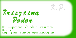 krisztina podor business card